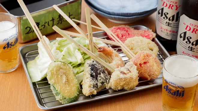 
大阪名物串カツ盛合わせ
